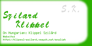 szilard klippel business card